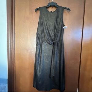 Taylor Dress From Nordstrom. Gold and Black Lurex Dress. Size 10 NWT (Partial)
